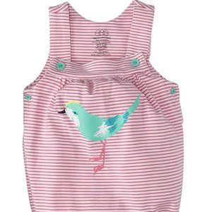 Egg by Susan Lazar Bird Striped Romper